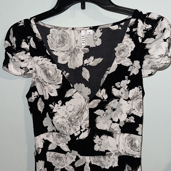 Elle black and gray dress size XS perfect condition - Picture 2 of 8